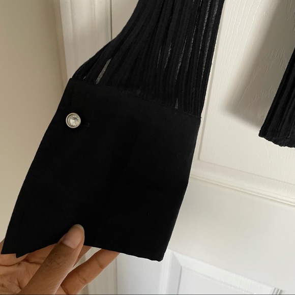 Ribbed Y2K Black Button Up - Picture 7 of 11